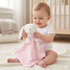 S19757: Bunny Bubble Velour Comforter- Pink